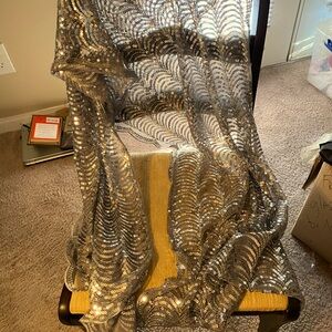 Silver sequined shawl/scarf